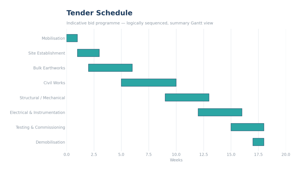 Tender Schedule